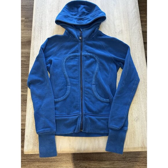 Lululemon Scuba Hoodie *Stretch Cornflower Blue Size 4 Y2K - Picture 1 of 6